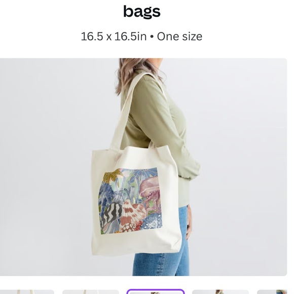 Coastal grandmother canvas tote bag - Picture 4 of 4